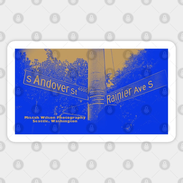 Andover Street & Rainier Avenue, Seattle, Washington by Mistah Wilson Sticker by MistahWilson